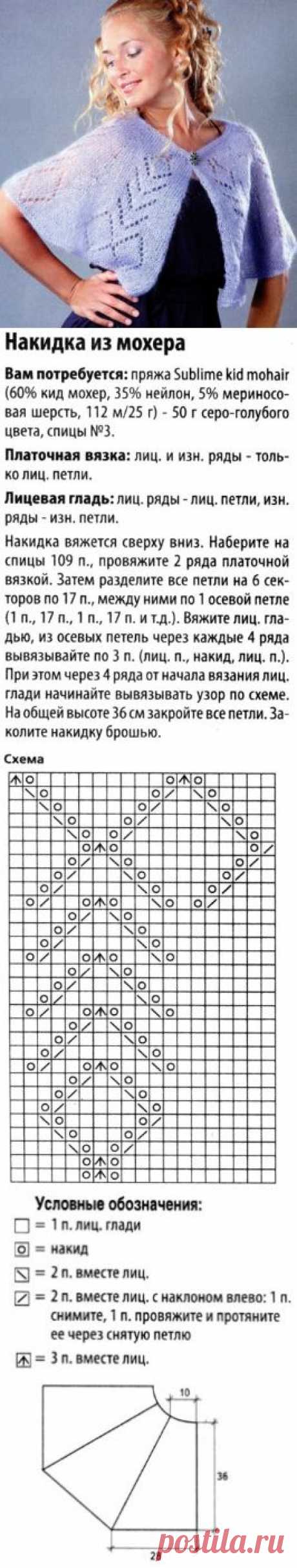 Вязаная накидка