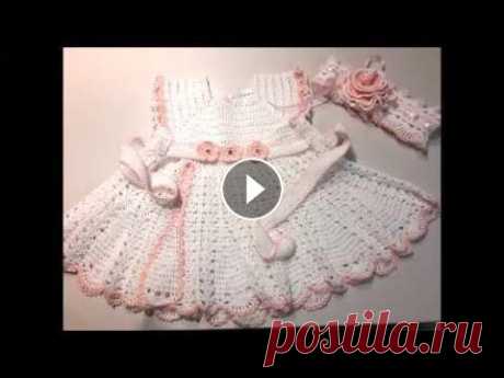 Платье для крещения крючком. Часть 1. Taufkleid für Mädchen häckeln, Teil I Платье для крещения крючком. Часть 1. Taufkleid für Mädchen häckeln, Teil I...