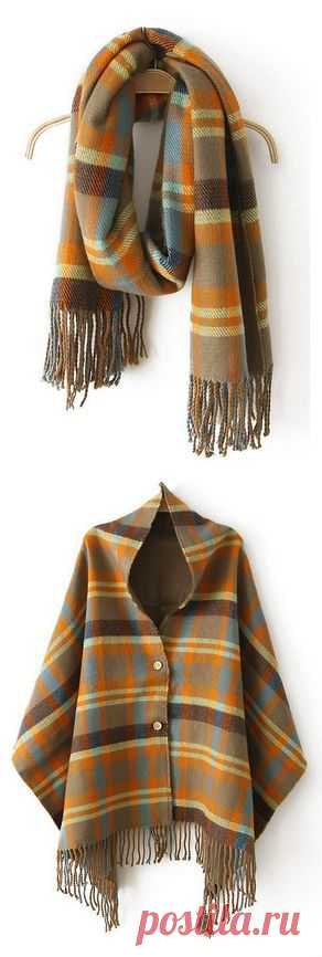 Plaid Scarf Shawl | women's fashion | Shawl, Plaid and Scarves