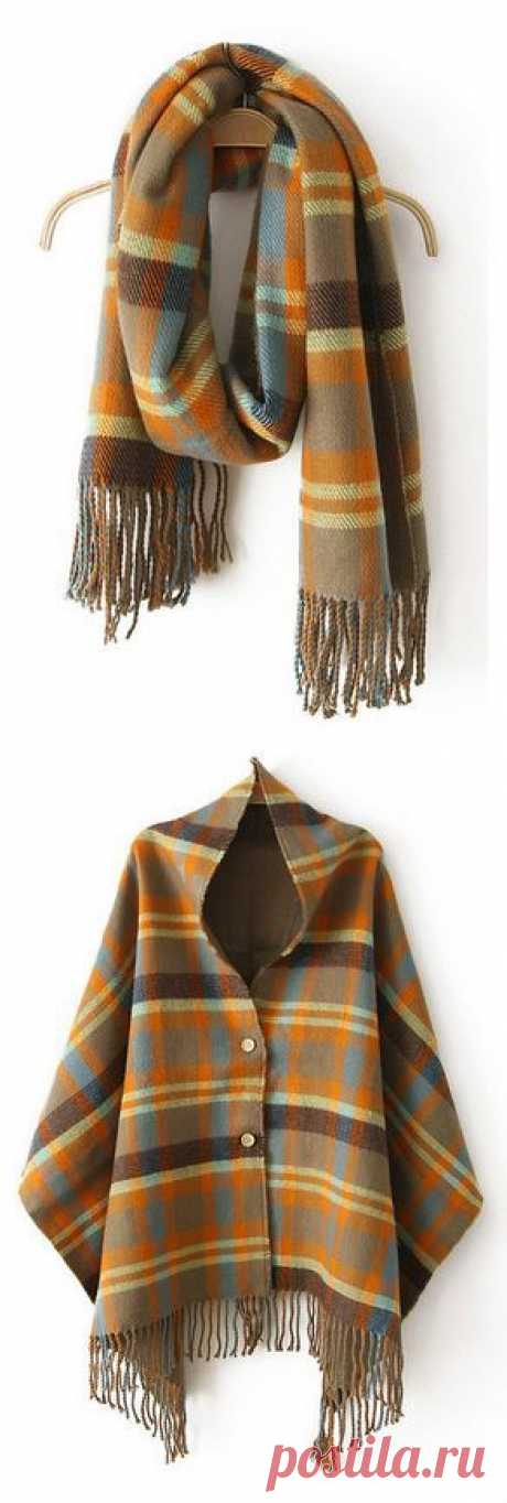 Plaid Scarf Shawl | women's fashion | Shawl, Plaid and Scarves