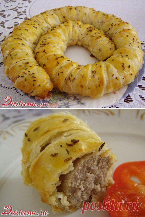 Колбаса куриная в тесте
