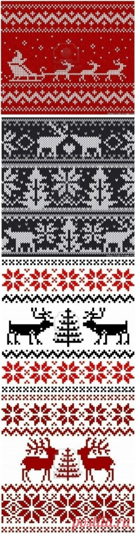 ЖАККАРДОВЫЕ СХЕМЫ С ОЛЕНЯМИ