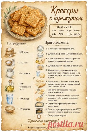 Крекеры с кунжутом