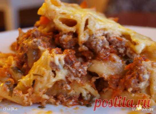 Запеканка с фаршем и макаронами "Ленивая лазанья" - Рецепт с пошаговыми фотографиями - Ням.ру