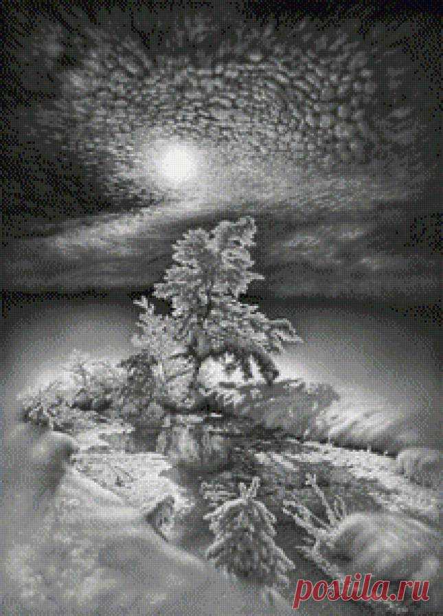 Зима, монохром - Схемы вышивки - Сусл82 - Авторы - Портал «Вышивка крестом»