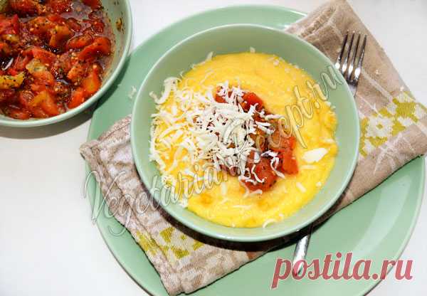 Кукурузная каша с кукурузой и соусом Как из обычной кукурузной каши сделать праздничное блюдо!