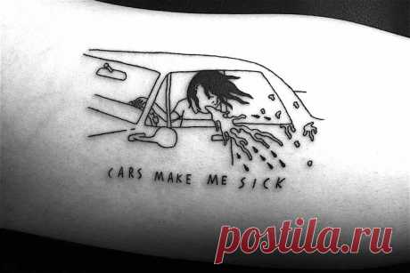 Безумные тату Шона из Техаса | Чёрт побери Вечной загадкой для меня остается решимость отдельных граждан увековечивать картинки, явно не содержащие кредо всей жизни, картинки явно проходные, на собственных шкурах, нимало не задумываясь о том, что это навсегда. Калифорнийский мастер тату, известный как Шон из Техаса, походу чувак безбашенный напрочь. Посмотрите какие следы он оставляет на телах своих жертв! От тачек меня тошнит        Давай повисим здесь      Никогда не вер...