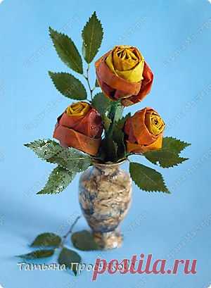 Розы из кленовых листьев | Страна Мастеров