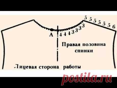 ВЯЖЕМ ГОРЛОВИНУ И СКОС ПЛЕЧА ОДНОВРЕМЕННО, БЕЗ ОТРЫВА НИТЬ немецкими укороченными рядами. Вязание.