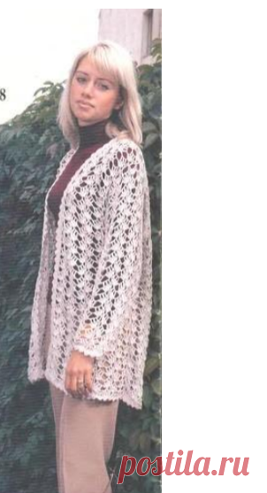 Ажурный кардиган, размер 50-52 - ВЯЗАНАЯ МОДА+ ДЛЯ НЕМОДЕЛЬНЫХ ДАМ - Страна Мам