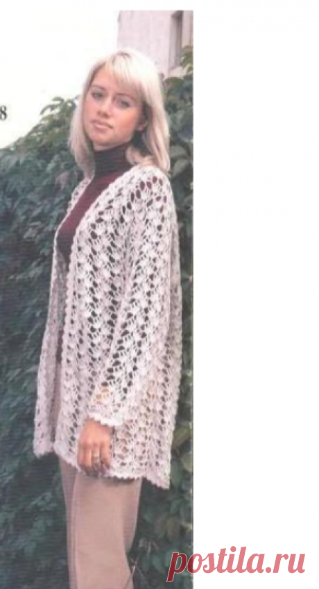 Ажурный кардиган, размер 50-52 - ВЯЗАНАЯ МОДА+ ДЛЯ НЕМОДЕЛЬНЫХ ДАМ - Страна Мам