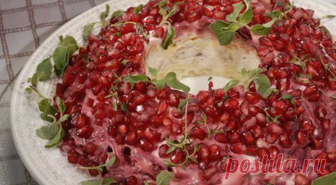 Салат Гранатовый браслет. Пошаговый рецепт с фото на Gastronom.ru