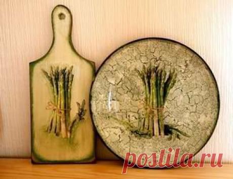 Мастера рукоделия - рукоделие для дома. Бесплатные мастер-классы, фото и видео уроки - Мастер-класс по декупажу: Тарелка, обратный декупаж с кракелюром