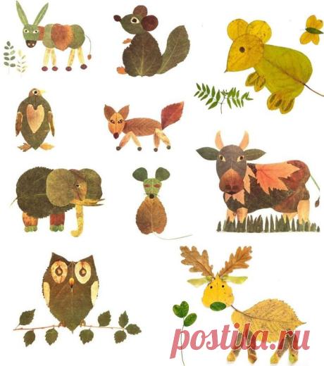 Поделки из осенних листьев | ocharowashka.ru