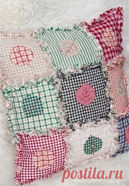 Подушка из лоскутков. Мастер-класс