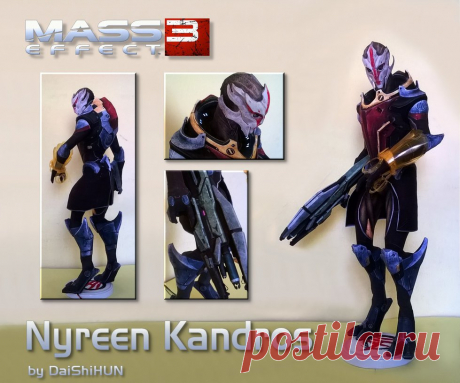 Nyreen Kandros Papercraft (Omega DLC) DOWNLOAD Difficulty: VERY HARD I had this template for a while now but took some time to build her, but here she is: The first female turian that graced the Mass Effect games. I built her with magn...