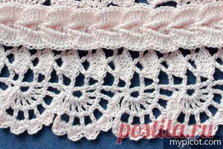 Красивый мотив и обвязывание края — Делаем руками