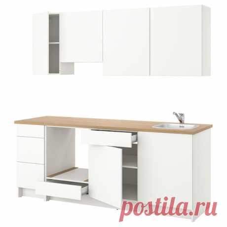 KNOXHULT КНОКСХУЛЬТ Кухня, белый, 220x61x220 см - IKEA