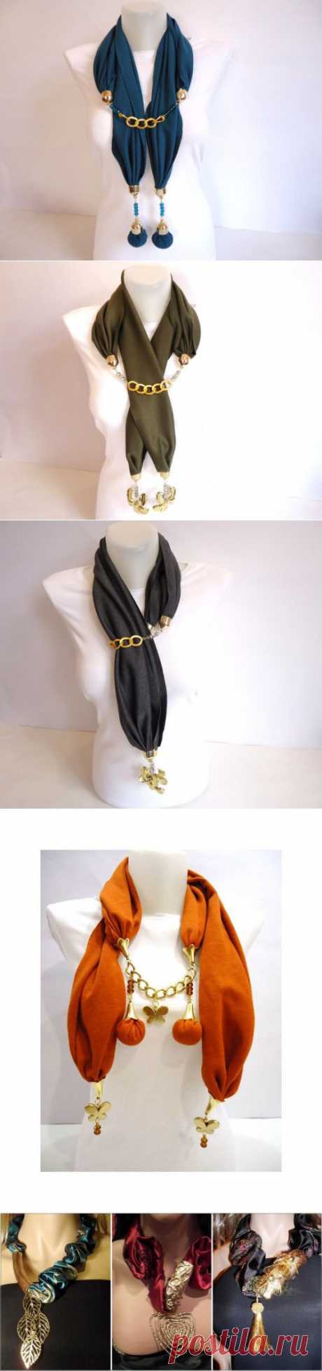 Изысканный и оригинальный шарф-колье | Ladiesvenue