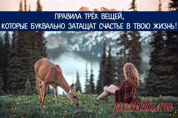 Правила трёх вещей, которые буквально затащат счастье в твою жизнь! - Эзотерика и самопознание