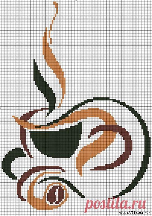 ВЫШИВКА "КОФЕЙНЫЕ ЧАШЕЧКИ"