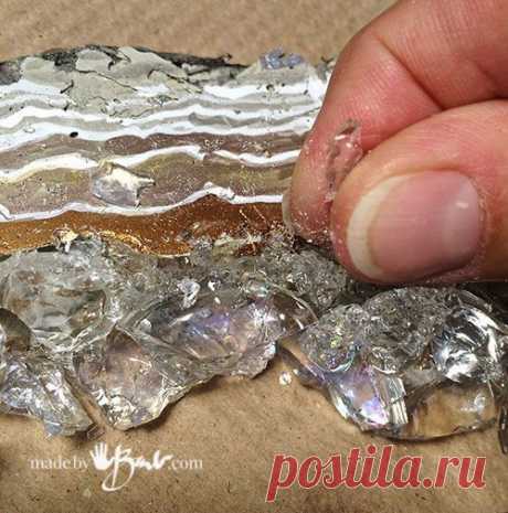 Просто цемент+стекляшки из Фикс Прайс....а какая красота!!!!!! Инет.