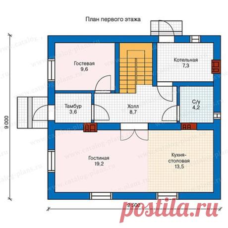 Проект дома из газобетона № 40-04A в европейском стиле | каталог Проекты коттеджей