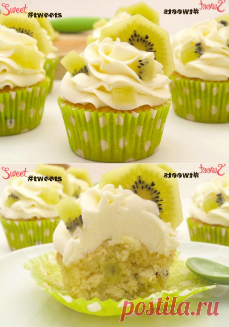 Капкейки с киви | Sweet Twittes