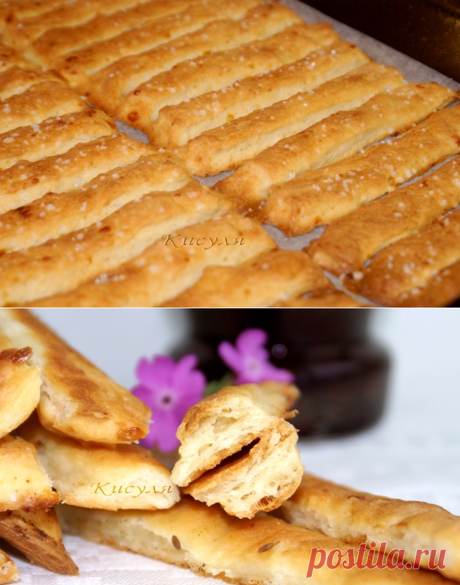 Слоеные сырные палочки (с брынзой и творогом)