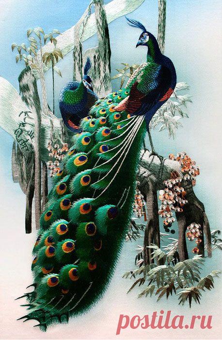 Искусство шёлка: легендарная сучжоуская вышивка на современный манер | Вышивка крестом