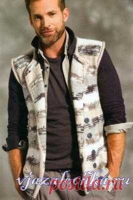 Вязаные мужские безрукавки и жилеты, схемы вязания – Вязалочка.ру