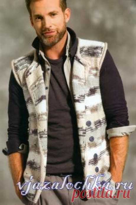 Вязаные мужские безрукавки и жилеты, схемы вязания – Вязалочка.ру