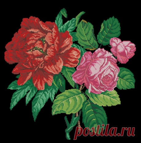 (6) Gallery.ru / Фото #2 - Роза и красный пион. Завершён - Mariaya