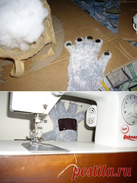 Made in dali: Do Not throw Single Glove. 
Made of glove  pincushion, İğnedenlik