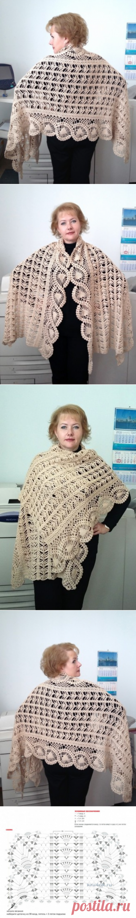 Палантин крючком