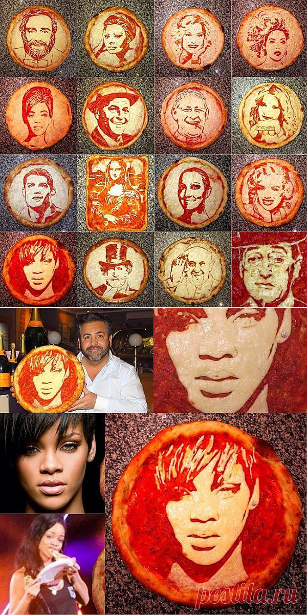 Пиццы-портреты звезд | 4vkusa.ru