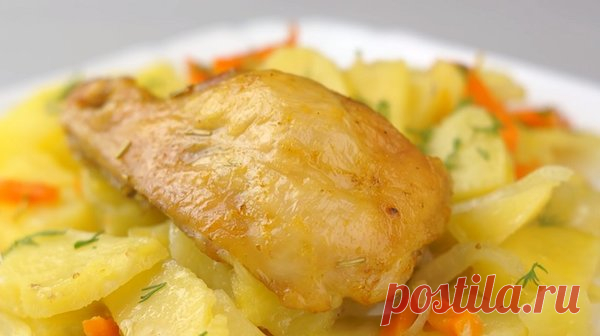 Картошка с курицей в духовке: бесподобный рецепт из доступных продуктов | Идеи рецептов | Яндекс Дзен