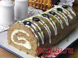 Самые вкусные рецепты: Печеночный рулет