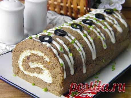 Самые вкусные рецепты: Печеночный рулет