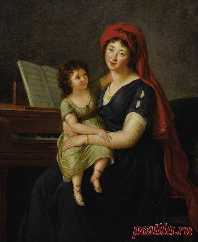 Французская художница Мари Элизабет Луиза Виже-Лебрен (1755-1842) Екатерина Николаевна Меншикова, урождённая Голицына, жена князя С.А. Меншикова, на портрете изображена с дочерью Елизаветой Портрет княгини Александры Петровны Голициной (урождённая Протасова) с сыном...