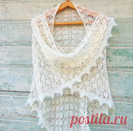 Шаль крючком из тонкой пряжи: шаль квадратными мотивами крючком.