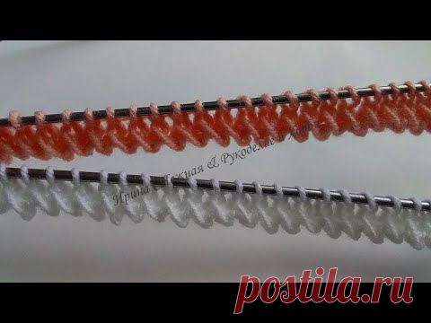 😉Волшебные восьмёрки! Красивый и аккуратный наборный край спицами структурным зубчатым узором