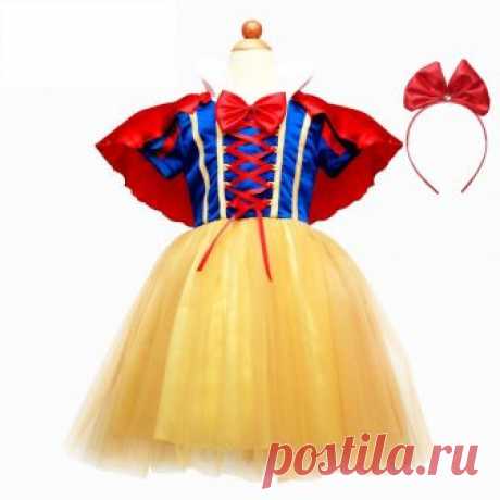 VOGUEON принцессы для маленьких девочек снег белое платье Костюм Детское Пышное рукавом Пром Косплэй нарядное платье с накидкой и повязка на голову купить на AliExpress
