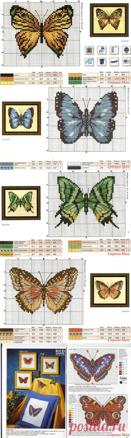 И опять бабочки. Вышивки крестиком. - Клуб рукоделия - Страна Мам