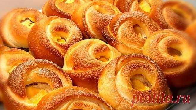 Удивите всех ! Сахарные творожные ватрушки -розочки с изюмом и цедрой ! Удивите всех ! Сахарные творожные ватрушки -розочки с изюмом и цедрой !#САХАРНЫЕВАТРУШКИ#ВАТРУШКИ#РЕЦЕПТВАТРУШЕК#БУЛОЧКИВыпечка очень легкая , воздушная и не...