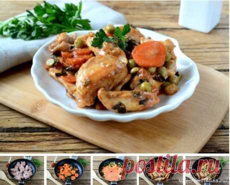 А-ля бефстроганов из куриной грудки
