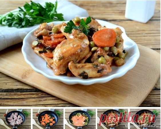 А-ля бефстроганов из куриной грудки