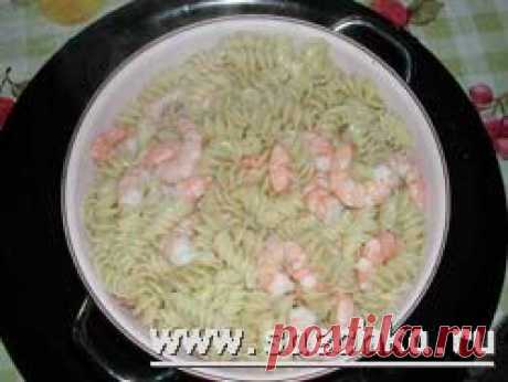 Креветки с ротини - итальянская кухня