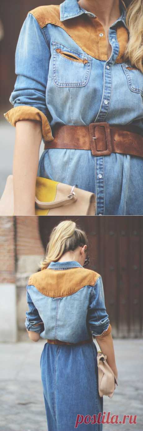 Джинсовое платье H&amp;M / Платья Diy /