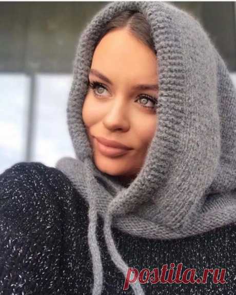 Капор спицами
